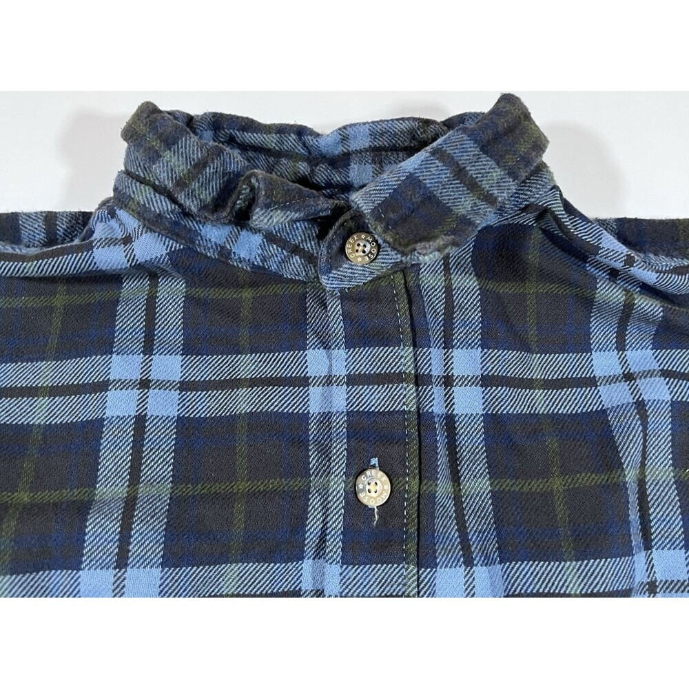 Moose Creek Blue Tartan Plaid Heavyweight Cotton Button Up Flannel Men’s XXL - Picture 7 of 10